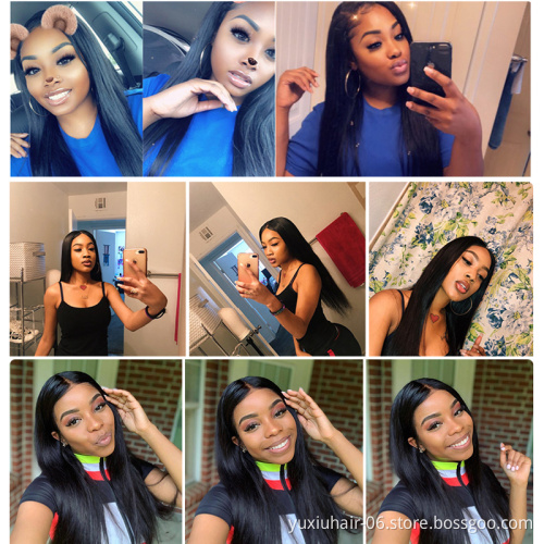 Straight Virgin Remy Brazilian Hair Cuticle Aligned Virgin Hair Bundles Natural Color 100% Human Hair Extension